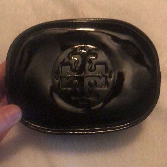 Tory Burch Handbags - Tory Burch Black Patent make up bag